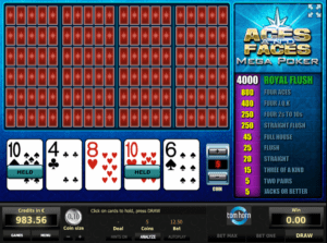 Free Videopoker Aces and Faces MP Online